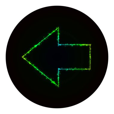  Web simgesi siluet siyah arka plan üzerine ışıkların. Neon vektör simgesi