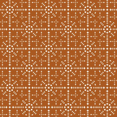 Beyaz arka planda turuncu soyut geometrik seamless modeli