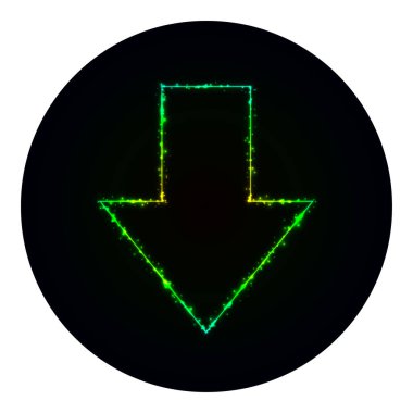  Web simgesi siluet siyah arka plan üzerine ışıkların. Neon vektör simgesi