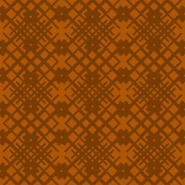 Turuncu soyut geometrik seamless modeli koyu turuncu zemin üzerine