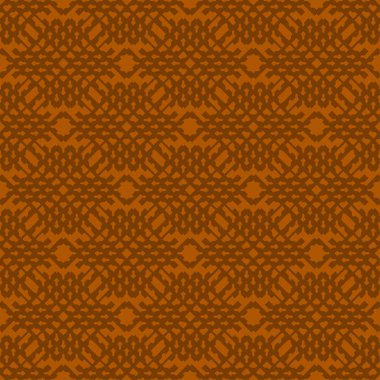 Turuncu soyut geometrik seamless modeli koyu turuncu zemin üzerine