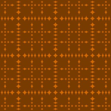 Turuncu soyut geometrik seamless modeli koyu turuncu zemin üzerine