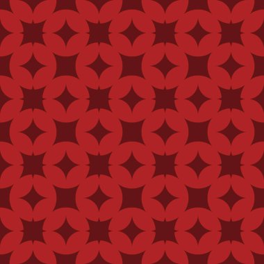 Koyu kırmızı zemin üzerine kırmızı Dikişsiz desen vektör. Modern şık doku. Geometrik oyma yinelenen. Çağdaş grafik tasarım. 