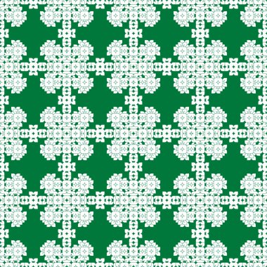 Yeşil soyut Dikişsiz dokulu geometrik desen beyaz arka plan üzerinde