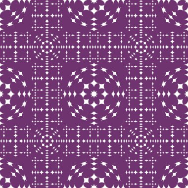 Vektör seamless modeli. Beyaz arka plan üzerinde mor Modern şık doku. Geometrik oyma yinelenen. Çağdaş grafik tasarım. 