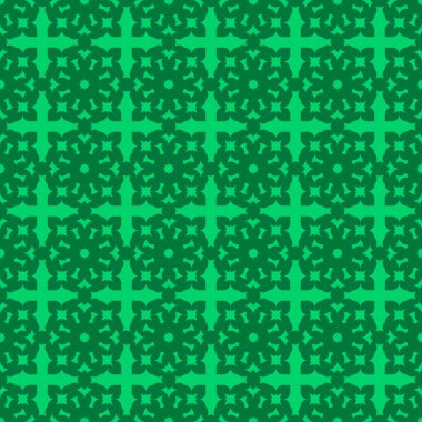 Yeşil soyut Dikişsiz dokulu geometrik desen koyu yeşil zemin üzerine