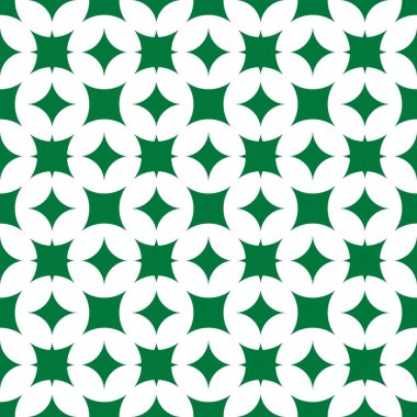 Yeşil soyut Dikişsiz dokulu geometrik desen beyaz arka plan üzerinde