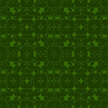 Kireç soyut desen çizgili koyu yeşil zemin üzerine geometrik seamless modeli dokulu