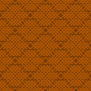 Turuncu soyut geometrik seamless modeli koyu turuncu zemin üzerine