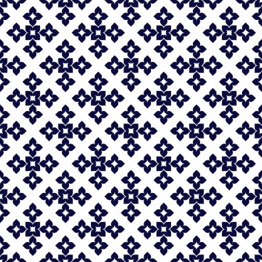Donanma soyut geometrik Dikişsiz desen beyaz arka plan üzerinde