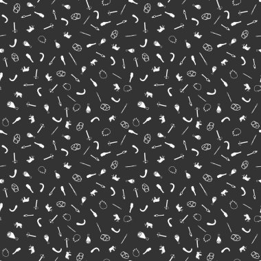 Taş devri öğeleri Dikişsiz desen vektör çizim