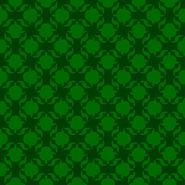 Zelené Pozadí Abstraktní Prokládané Texturou Geometrický Vzor Bezešvé Tmavém Pozadí — Stockový vektor