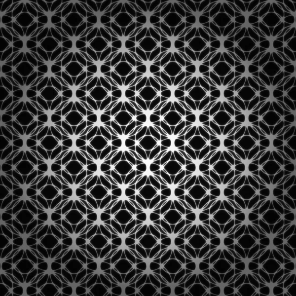 Luces Blancas Forma Geométrica Abstracta Sobre Fondo Oscuro — Vector de stock