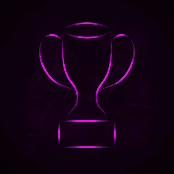 Vectorillustratie Van Cup Magenta Silhouet Van Lichten Van Kleur Donkere — Stockvector