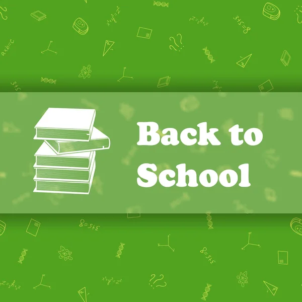 Šablona Návrhu Vektorové Zpět Školy Vítejte Zpátky Školy Plakát Školní — Stockový vektor