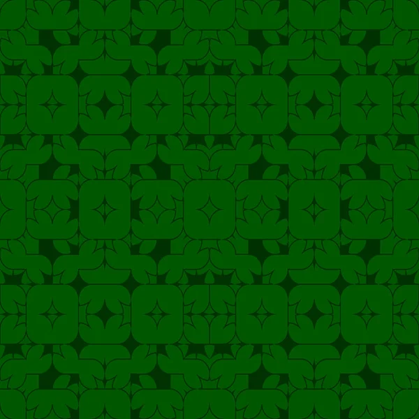 Зеленый Абстрактный Фон Полосатый Текстурированный Геометрический Бесшовный Узор Темно Зеленом — стоковый вектор