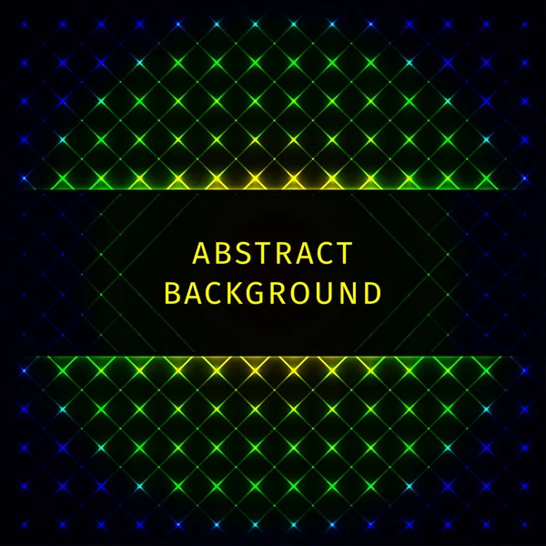 Gradiente Luces Forma Geométrica Abstracta Sobre Fondo Oscuro — Vector de stock