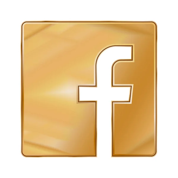 Mektup f simgesi. Sosyal medya simge. Facebook logo vektör çizim.