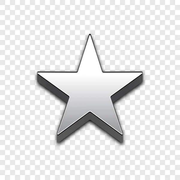 Vector Illustration Silver Star Web Icon Isolated — Stock Vector