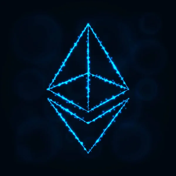 Ethereum Vector Icon Ethereum Szimbólum Weboldal Tervezés Internet Grafikus Felhasználói — Stock Vector