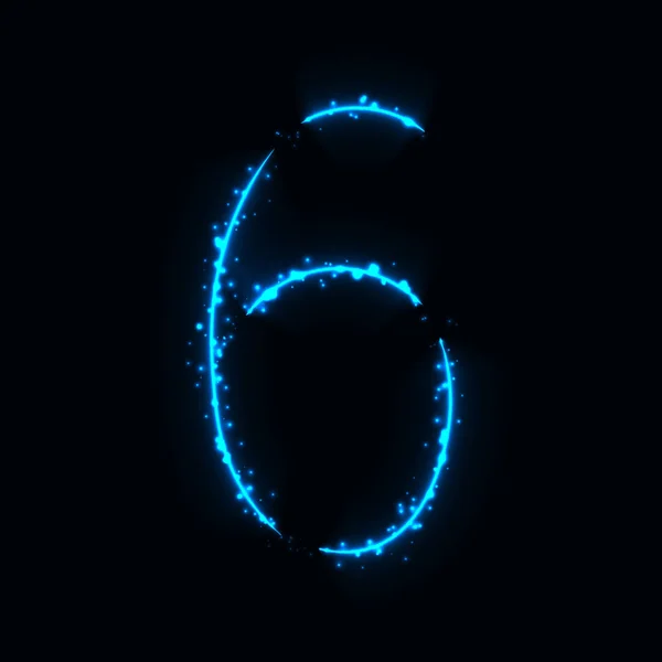 Number symbol of lights — Stock Vector