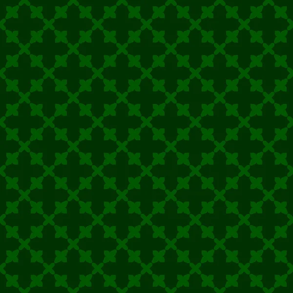 ストライプ緑の抽象的な背景は濃い緑色の背景に幾何学的なシームレス パターンをテクスチャ — ストックベクタ