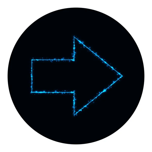 Web Icon Silhouette Lights Black Background Neon Vector Icon — Stock Vector
