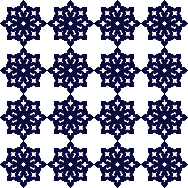 白い背景の上の海軍抽象的な幾何学的なシームレス パターン — ストックベクタ
