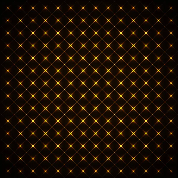 Goldlichter Abstrakte Geometrische Form Auf Dunklem Hintergrund — Stockvektor