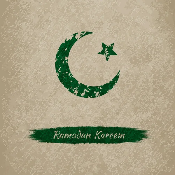 Ilustración Vectorial Del Saludo Árabe Tarjeta Ramadán Kareem — Archivo Imágenes Vectoriales