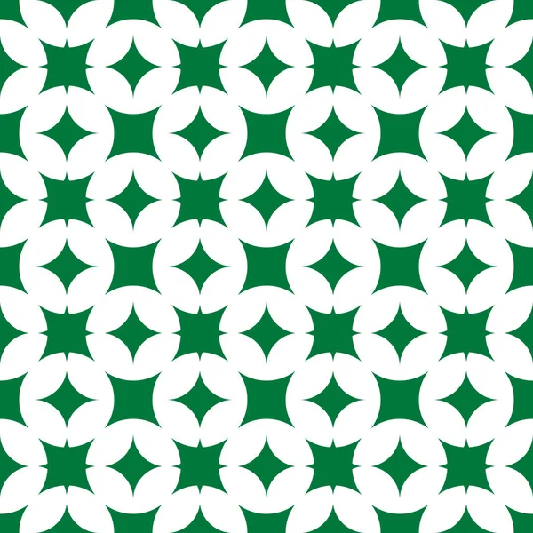 Grüne Abstrakte Nahtlose Strukturierte Geometrische Muster Auf Weißem Hintergrund — Stockvektor