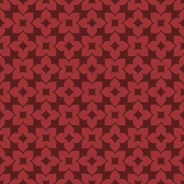 Pembe soyut geometrik seamless modeli koyu kırmızı zemin üzerine