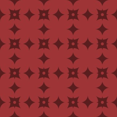 Pembe soyut geometrik seamless modeli koyu kırmızı zemin üzerine