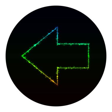  Web simgesi siluet siyah arka plan üzerine ışıkların. Neon vektör simgesi