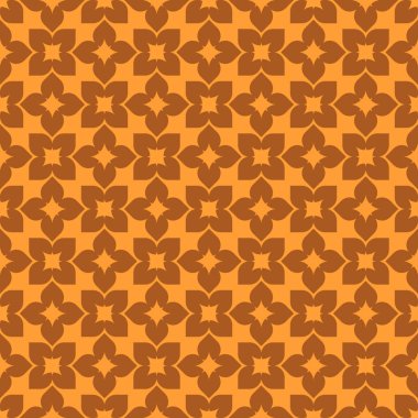 Turuncu soyut geometrik seamless modeli koyu turuncu zemin üzerine