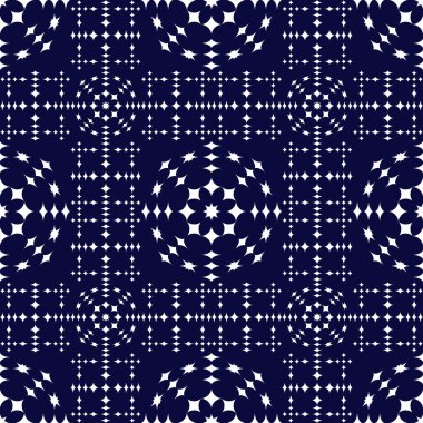 Donanma soyut geometrik Dikişsiz desen beyaz arka plan üzerinde