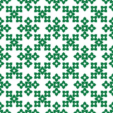 Yeşil soyut Dikişsiz dokulu geometrik desen beyaz arka plan üzerinde