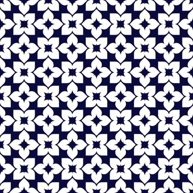 Donanma soyut geometrik Dikişsiz desen beyaz arka plan üzerinde