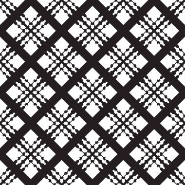 Vektör seamless modeli. Modern şık doku. Geometrik oyma yinelenen. Çağdaş grafik tasarım. Siyah ve beyaz arka plan.