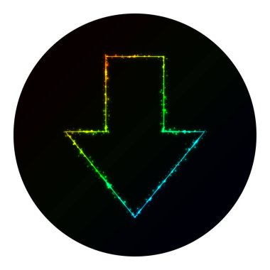  Web simgesi siluet siyah arka plan üzerine ışıkların. Neon vektör simgesi