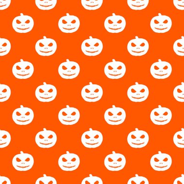 Cadılar Bayramı seamless modeli. Cadılar Bayramı partisi poster için tasarım öğeleri. Kabak desen basit stil vektör çizim içinde sorunsuz