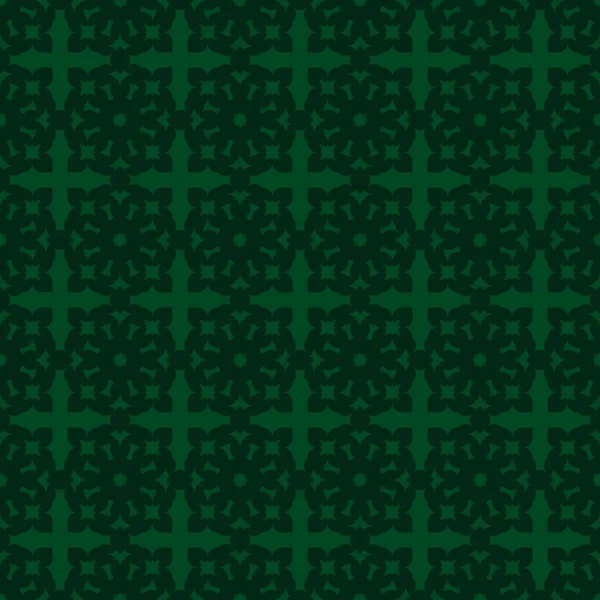 Yeşil soyut Dikişsiz dokulu geometrik desen koyu yeşil zemin üzerine