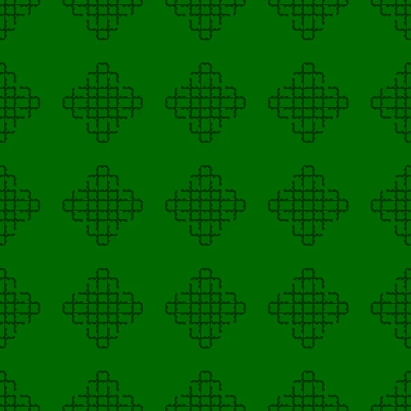 Groene Abstracte Achtergrond Gestreepte Textuur Geometrische Naadloze Patroon Donkere Achtergrond — Stockvector