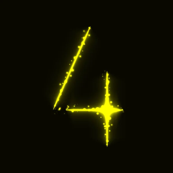 Número símbolo de luzes — Vetor de Stock