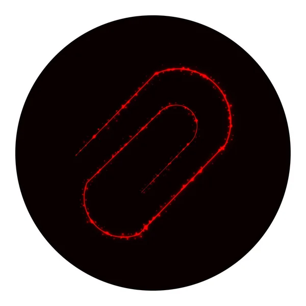 Office Pin Web Pictogram Silhouet Van Rode Lichten Zwarte Achtergrond — Stockvector