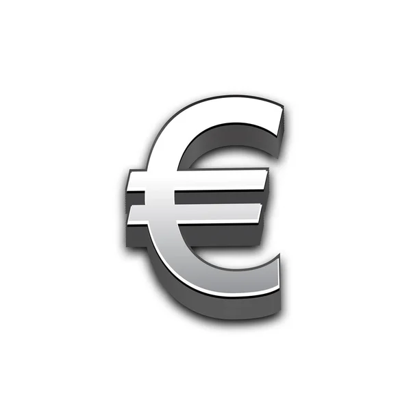 Euro 3d işareti illüstrasyon izole. — Stok Vektör