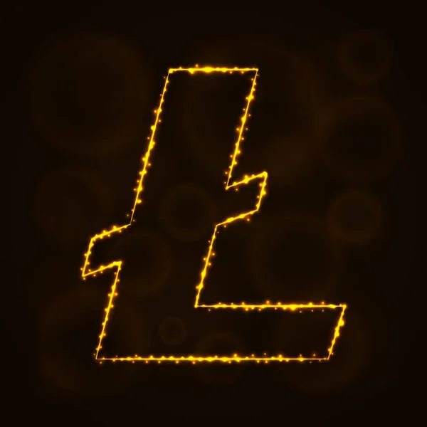 Значок Вектора Литекоина Символ Litecoin Вашего Веб Сайта Интернета Графического — стоковый вектор