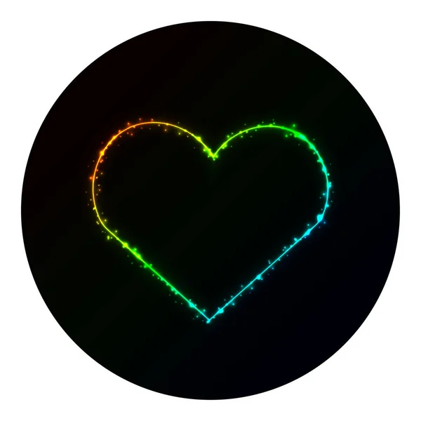 Web Icoon Silhouet Van Lampjes Een Zwarte Achtergrond Neon Vector — Stockvector