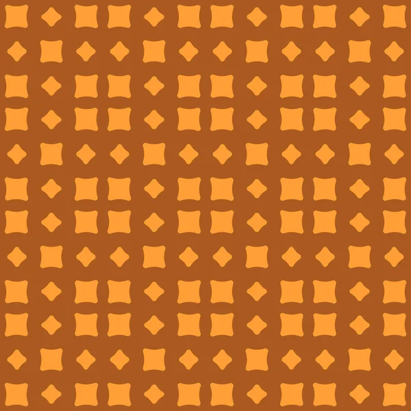 濃いオレンジの背景にオレンジ抽象的な幾何学的なシームレス パターン — ストックベクタ