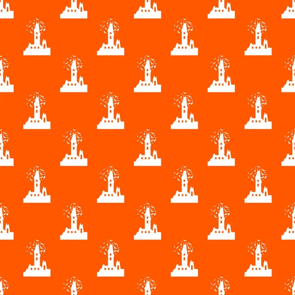 Cadılar Bayramı seamless modeli. Cadılar Bayramı partisi poster için tasarım öğeleri. Kale desen basit stil vektör çizim içinde sorunsuz